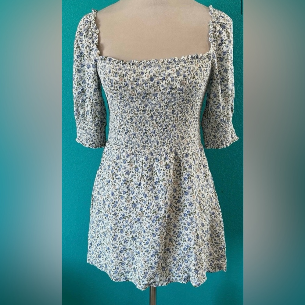 Reformation Elle Dress Floral Cream Print